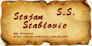 Stojan Stablović vizit kartica